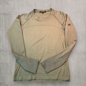 Euphoric Equestrian Women Olive Taupe Seamless Long Sleeve Base Layer Top Size M